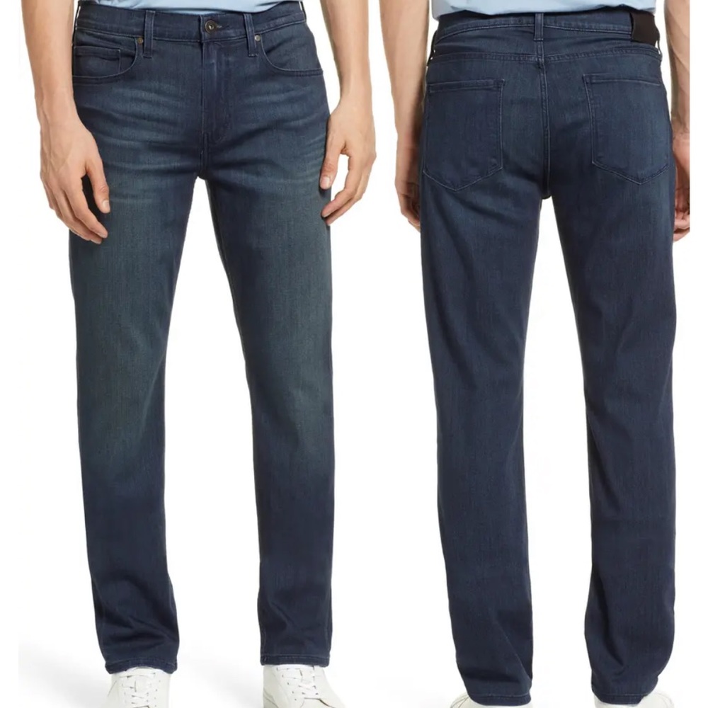 PAIGE Men's Slim Straight Jeans - Dark Blue